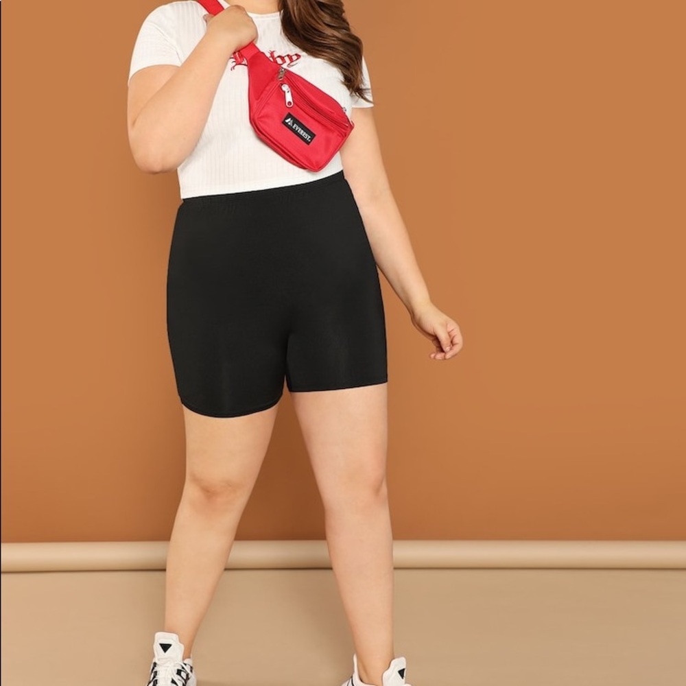 Plus Black Bike Short